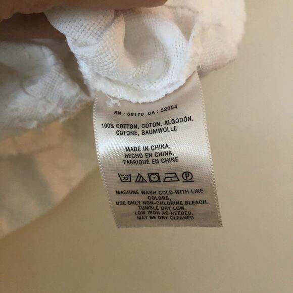 Anthro HD in Paris White Tie Waist Blouse - Picture 7 of 8